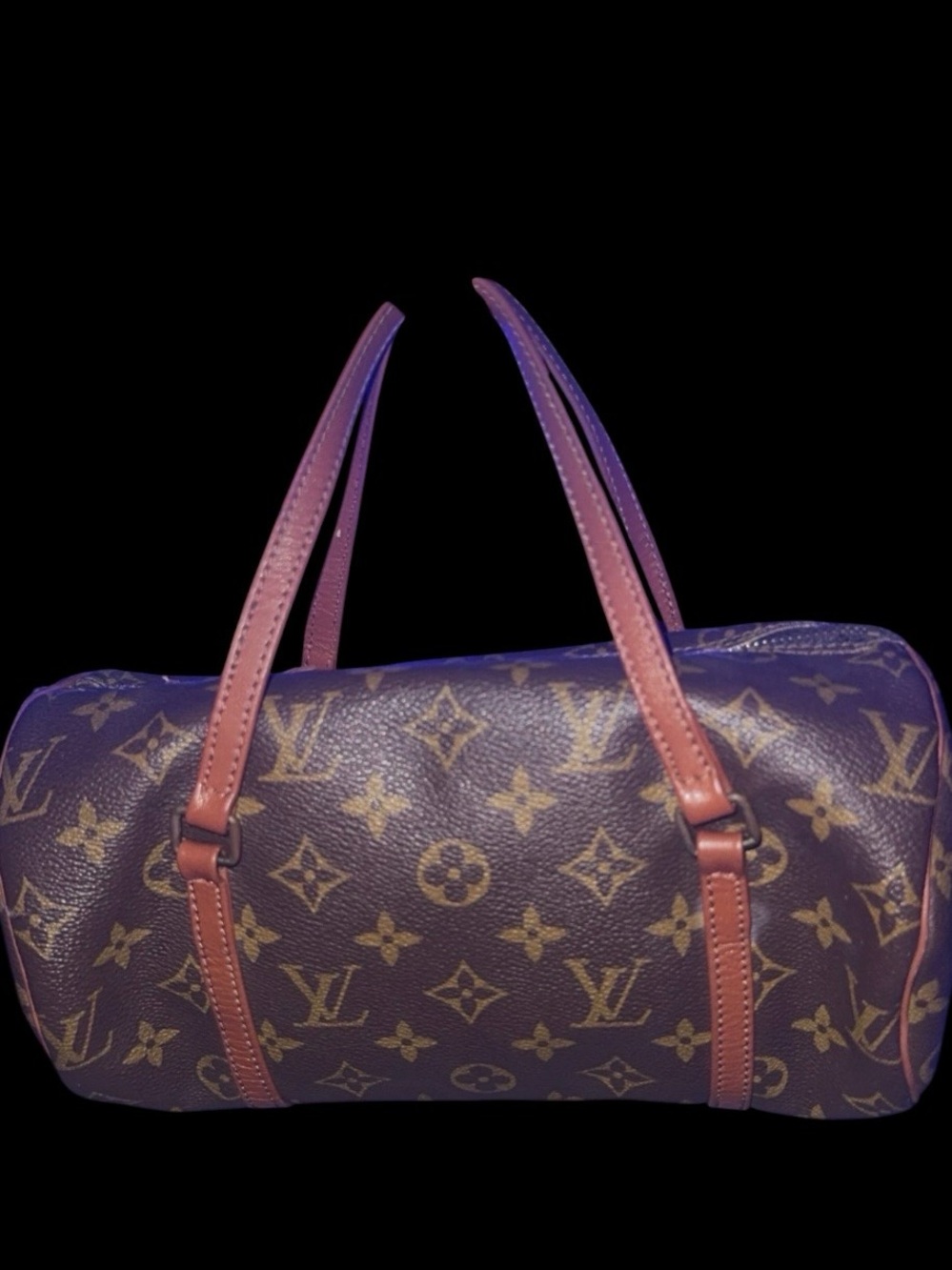 Authentic Louis Vuitton Brown Monogram Canvas Barrel Bag